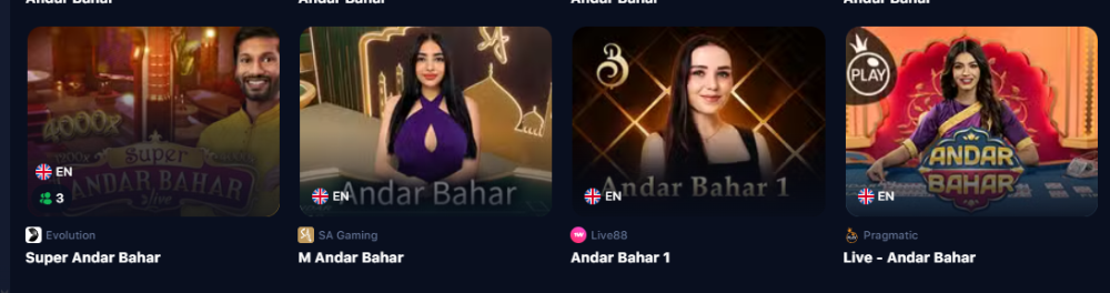 Andar Bahar in 1win casino