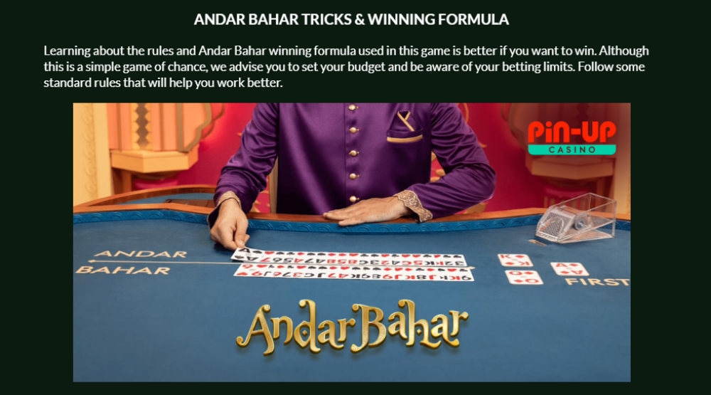 Andar Bahar in Pin Up Casino