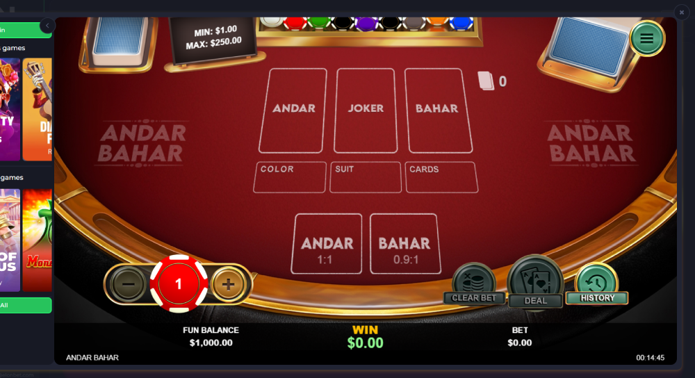 Andar Bahar in Elon Casino